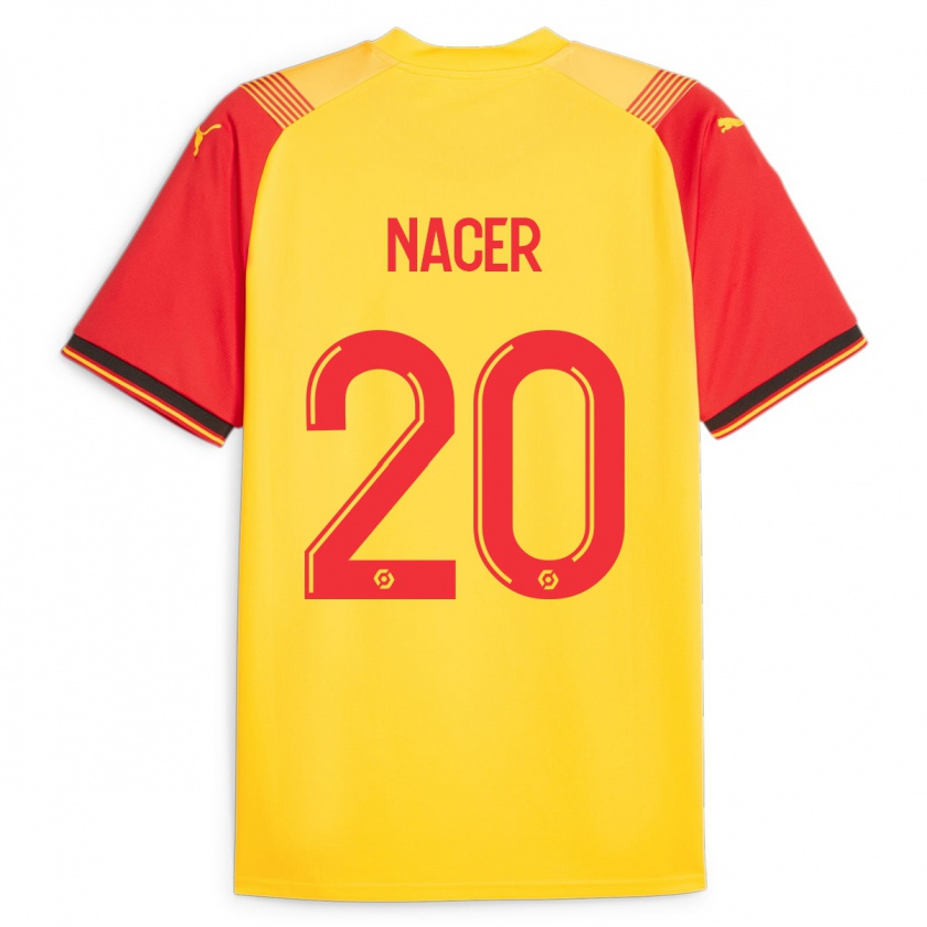 Kandiny Férfi Myriem Nacer #20 Sárga Hazai Jersey 2023/24 Mez Póló Ing