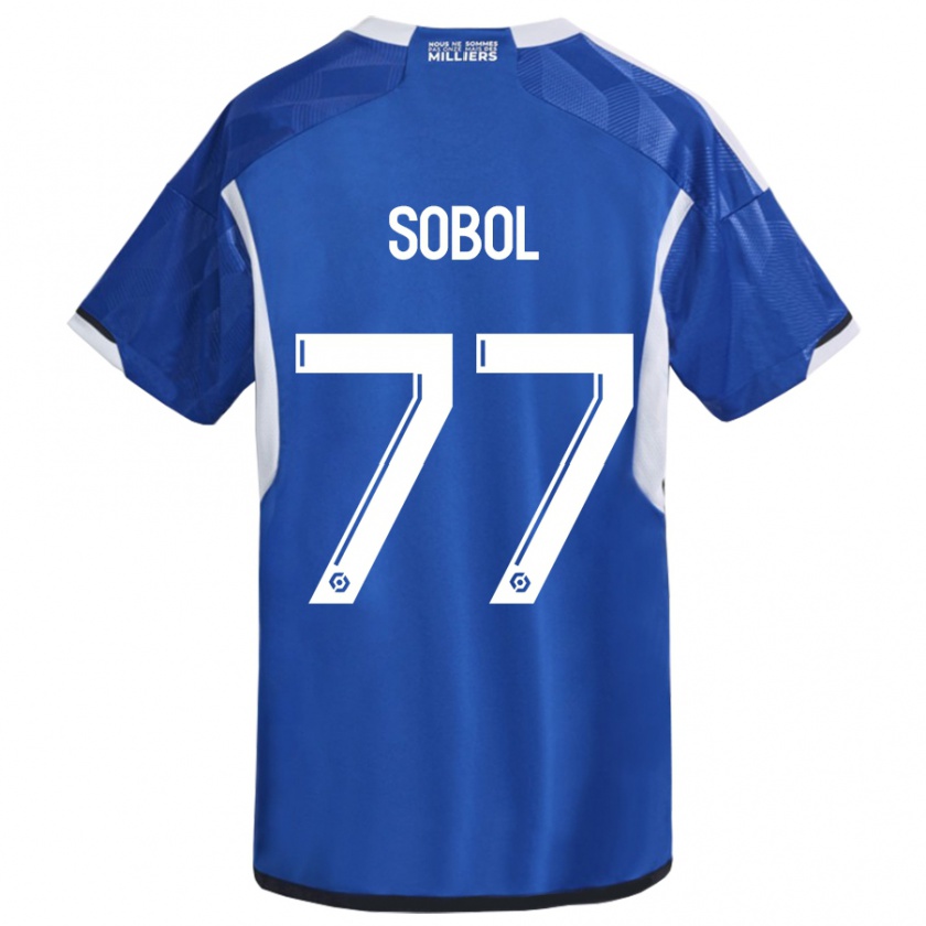 Kandiny Férfi Eduard Sobol #77 Kék Hazai Jersey 2023/24 Mez Póló Ing