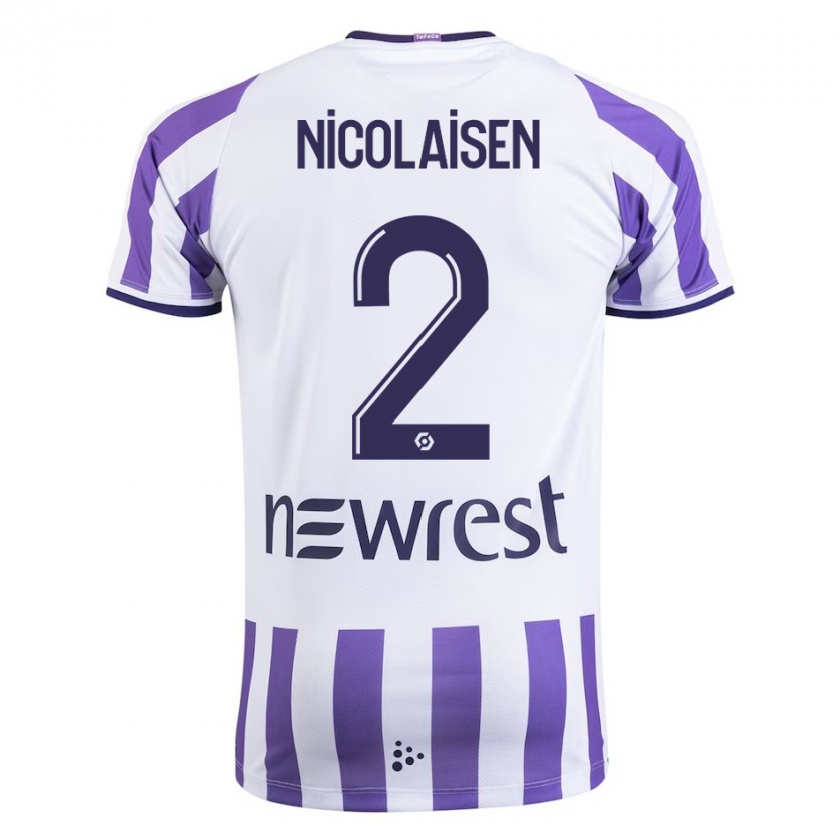 Kandiny Férfi Rasmus Nicolaisen #2 Fehér Hazai Jersey 2023/24 Mez Póló Ing