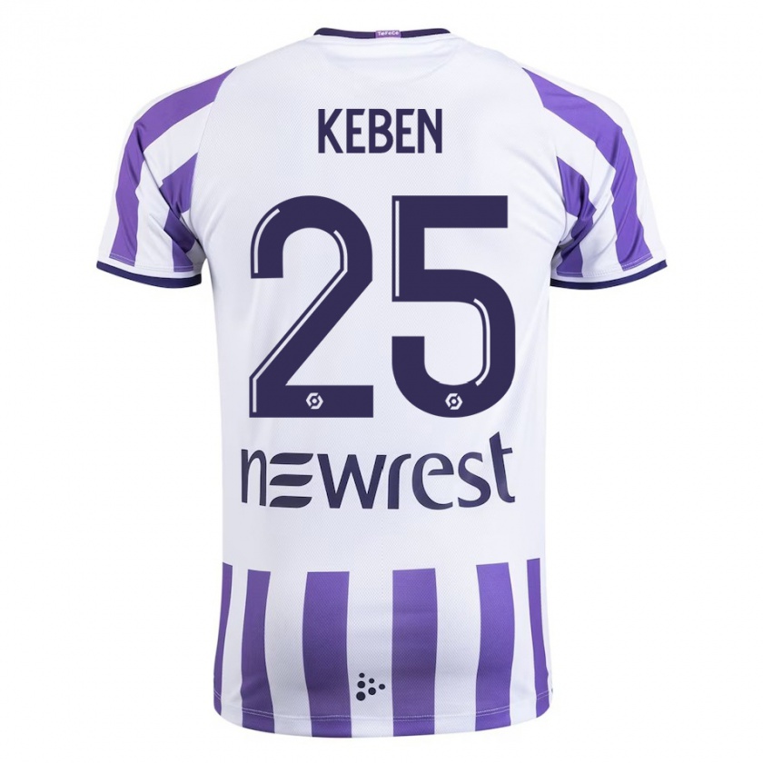 Kandiny Férfi Kévin Keben #25 Fehér Hazai Jersey 2023/24 Mez Póló Ing