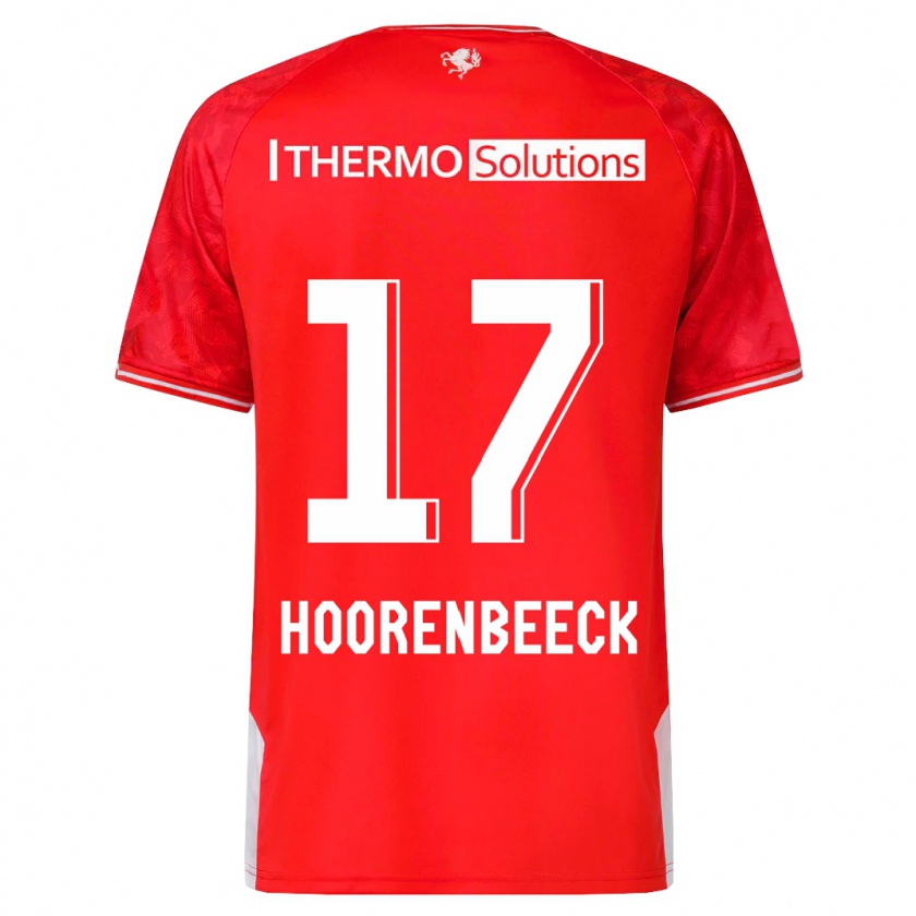 Kandiny Férfi Alec Van Hoorenbeeck #17 Piros Hazai Jersey 2023/24 Mez Póló Ing