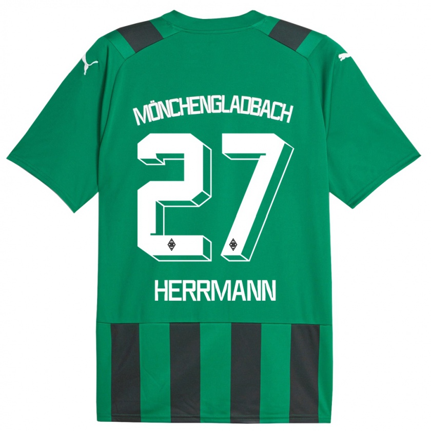 Kandiny Férfi Michelle Herrmann #27 Fekete Zöld Idegenbeli Jersey 2023/24 Mez Póló Ing