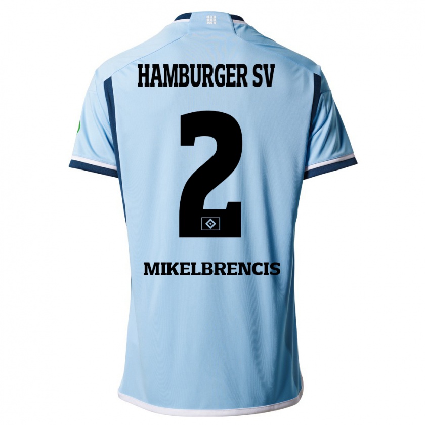 Kandiny Férfi William Mikelbrencis #2 Kék Idegenbeli Jersey 2023/24 Mez Póló Ing