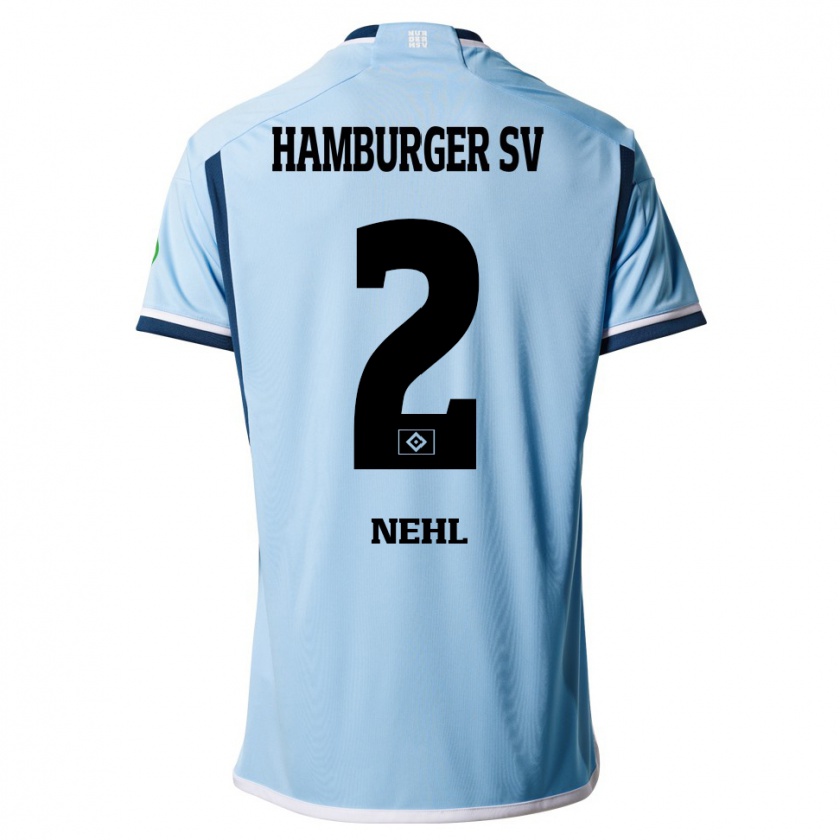 Kandiny Férfi Julius Nehl #2 Kék Idegenbeli Jersey 2023/24 Mez Póló Ing