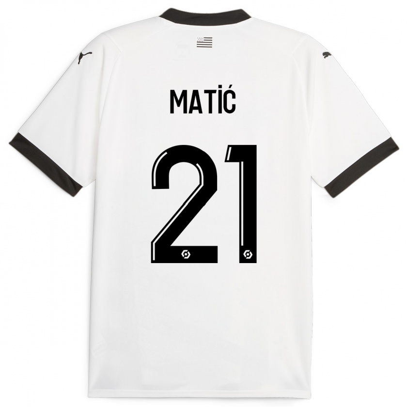 Kandiny Férfi Nemanja Matic #21 Fehér Idegenbeli Jersey 2023/24 Mez Póló Ing