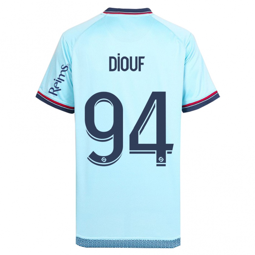 Kandiny Férfi Yehvann Diouf #94 Égszínkék Idegenbeli Jersey 2023/24 Mez Póló Ing