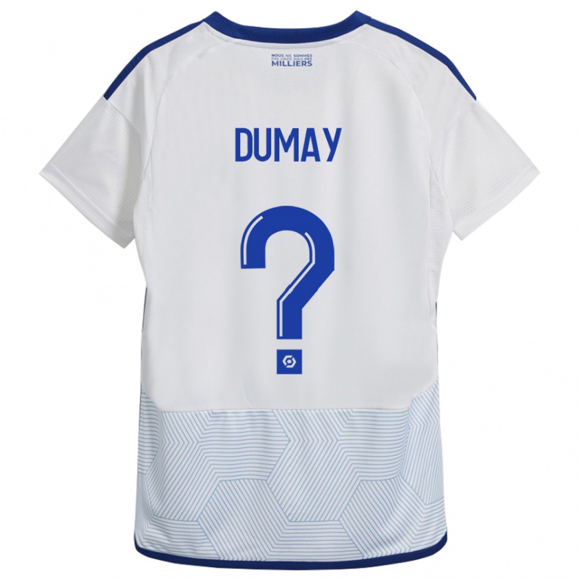 Kandiny Férfi Yoann Dumay #0 Fehér Idegenbeli Jersey 2023/24 Mez Póló Ing