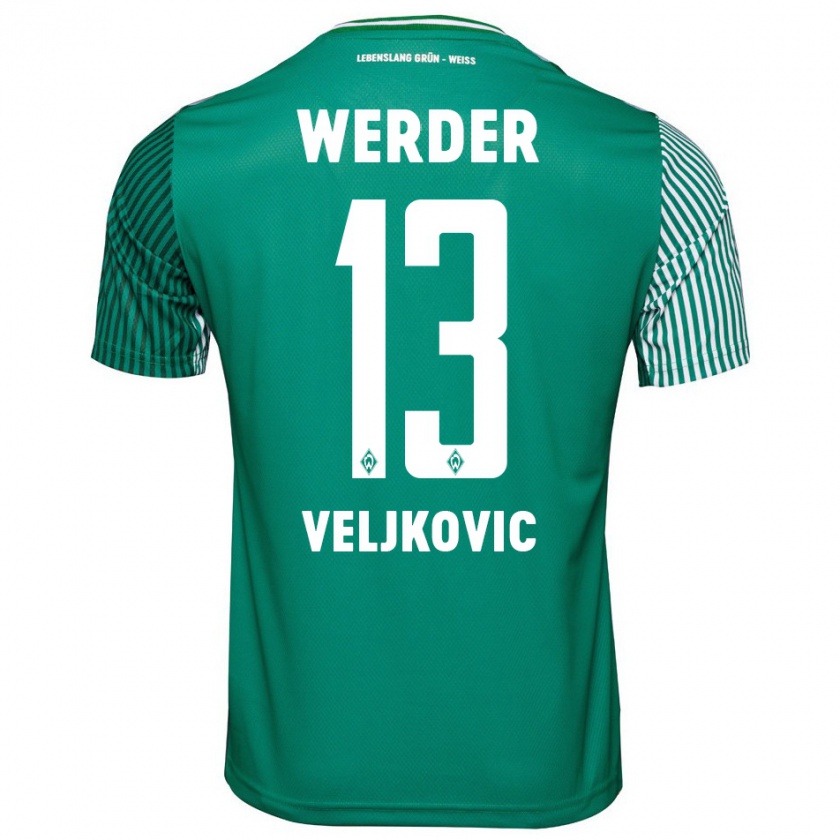 Kandiny Női Milos Veljkovic #13 Zöld Hazai Jersey 2023/24 Mez Póló Ing