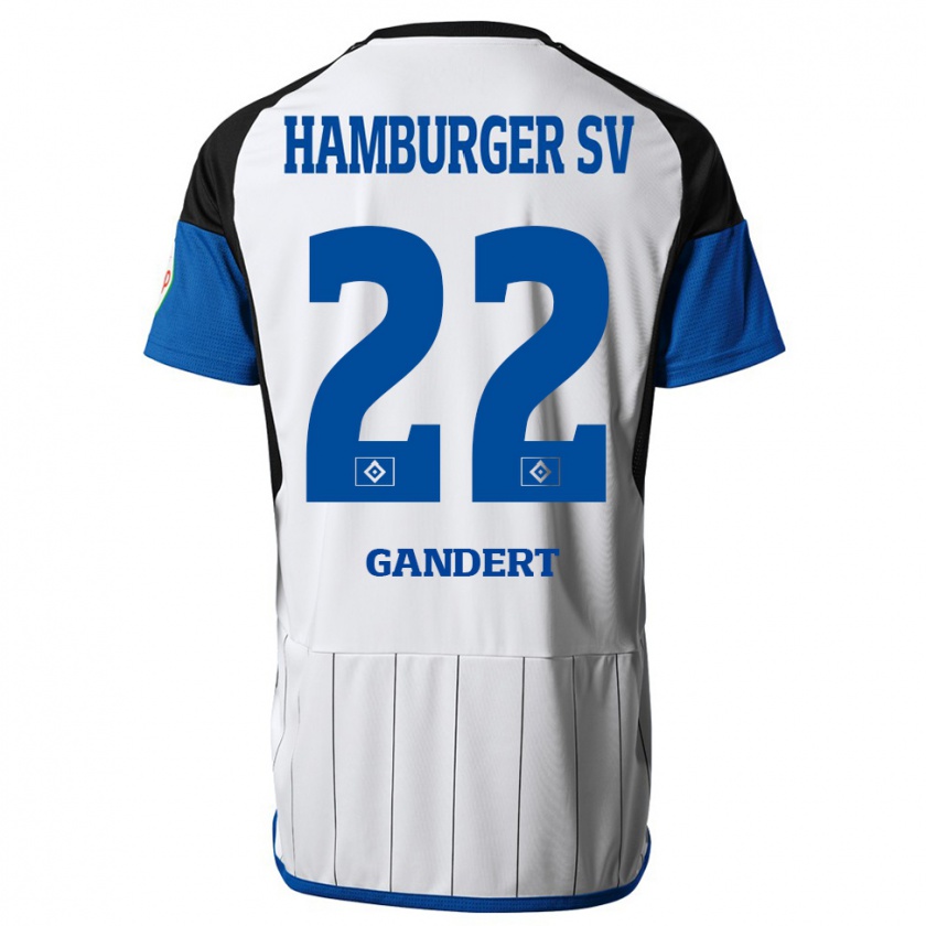 Kandiny Női Jeremy Gandert #22 Fehér Hazai Jersey 2023/24 Mez Póló Ing