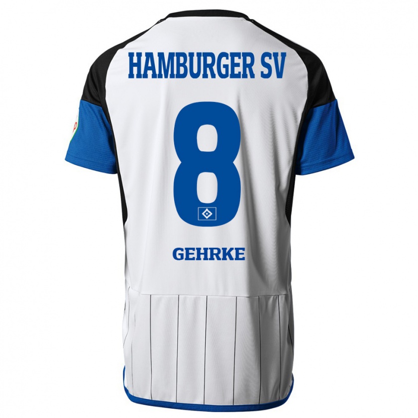 Kandiny Női Stefan Gehrke #8 Fehér Hazai Jersey 2023/24 Mez Póló Ing