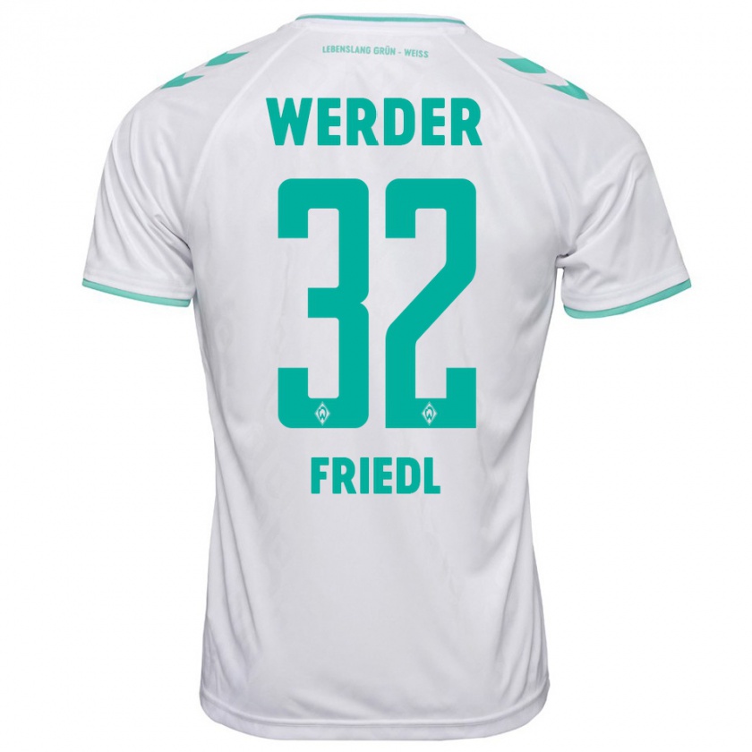 Kandiny Női Marco Friedl #32 Fehér Idegenbeli Jersey 2023/24 Mez Póló Ing