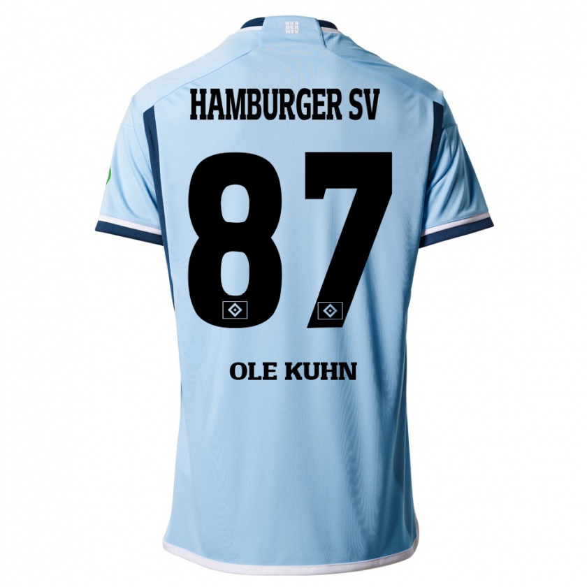 Kandiny Női Niklas Ole Kühn #87 Kék Idegenbeli Jersey 2023/24 Mez Póló Ing