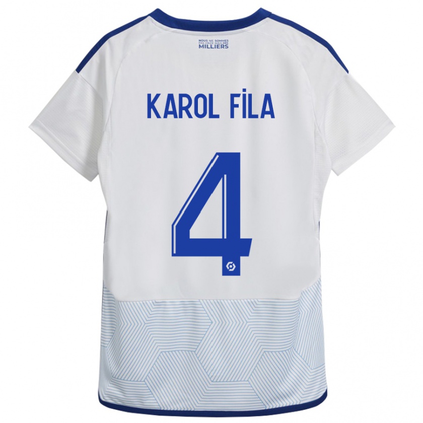 Kandiny Női Karol Fila #4 Fehér Idegenbeli Jersey 2023/24 Mez Póló Ing