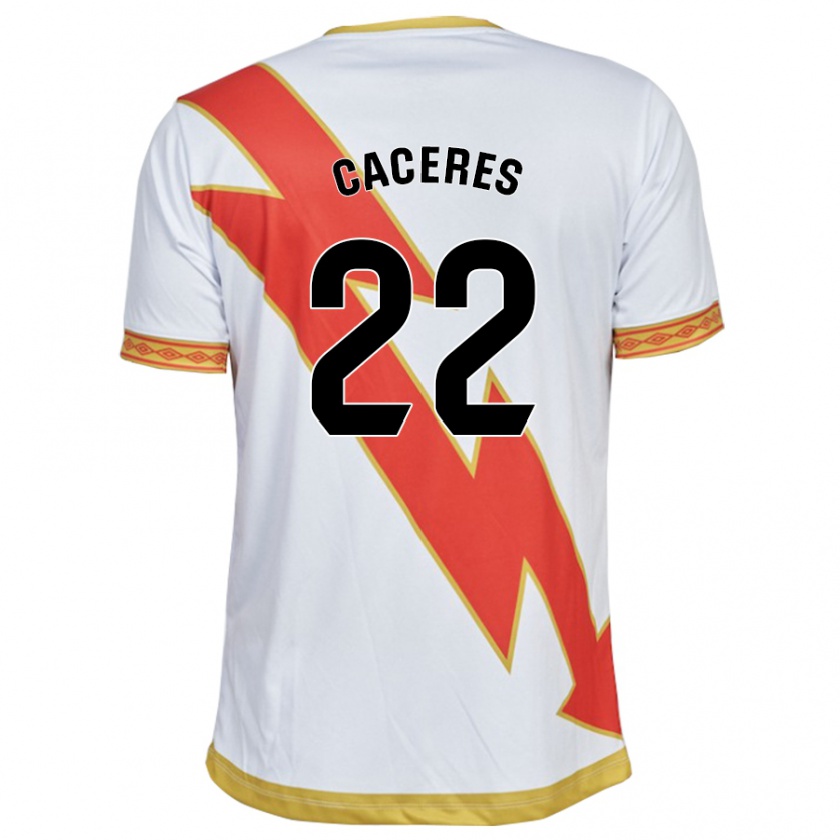 Kandiny Gyermek Daniel Cáceres #22 Fehér Hazai Jersey 2023/24 Mez Póló Ing