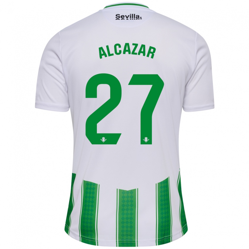 Kandiny Gyermek Lucas Alcázar #27 Fehér Hazai Jersey 2023/24 Mez Póló Ing