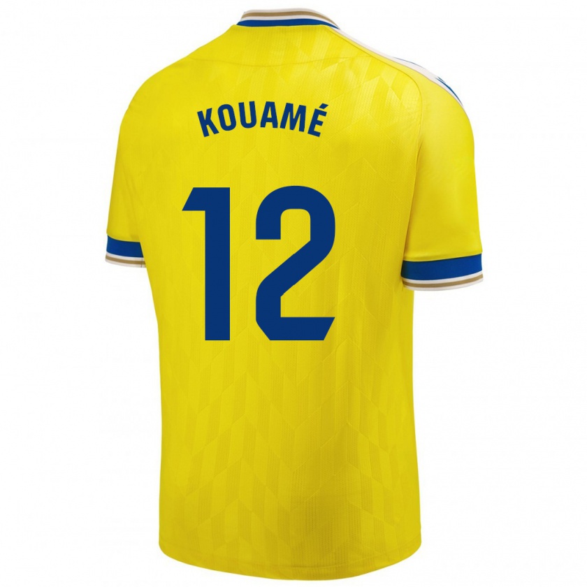 Kandiny Gyermek Rominigue Kouamé #12 Sárga Hazai Jersey 2023/24 Mez Póló Ing