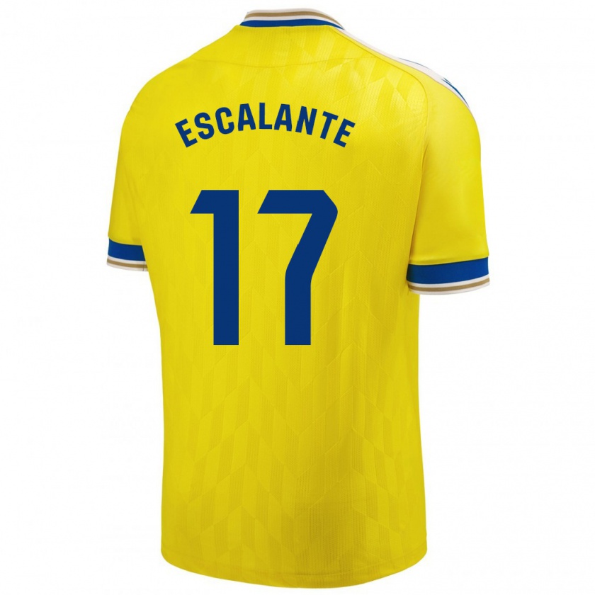 Kandiny Gyermek Gonzalo Escalante #17 Sárga Hazai Jersey 2023/24 Mez Póló Ing