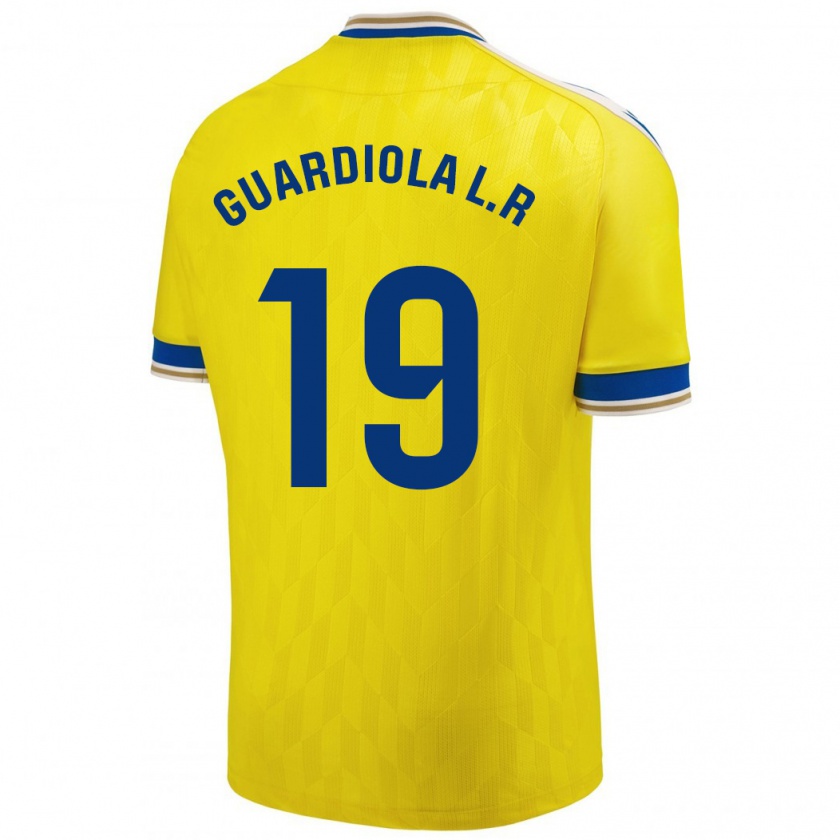 Kandiny Gyermek Sergi Guardiola #19 Sárga Hazai Jersey 2023/24 Mez Póló Ing