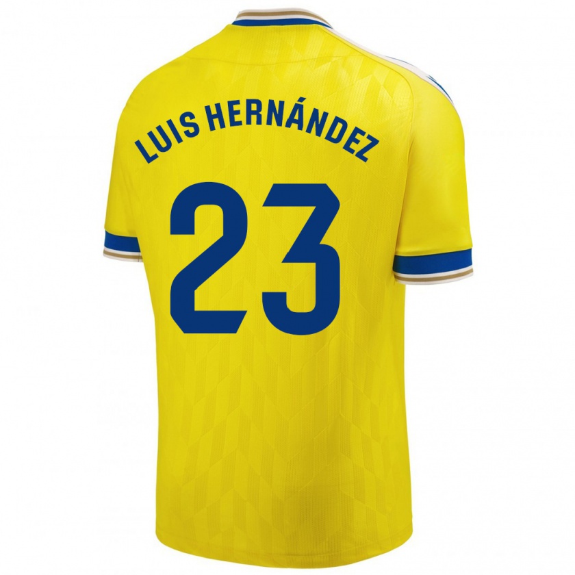 Kandiny Gyermek Luis Hernández #23 Sárga Hazai Jersey 2023/24 Mez Póló Ing