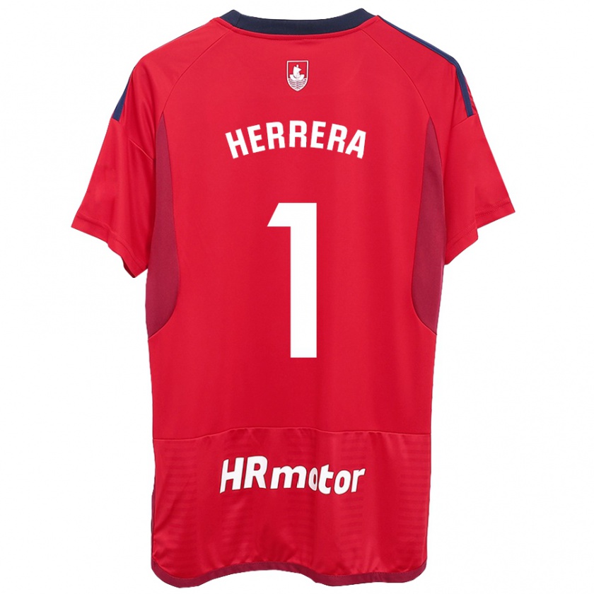 Kandiny Gyermek Sergio Herrera #1 Piros Hazai Jersey 2023/24 Mez Póló Ing