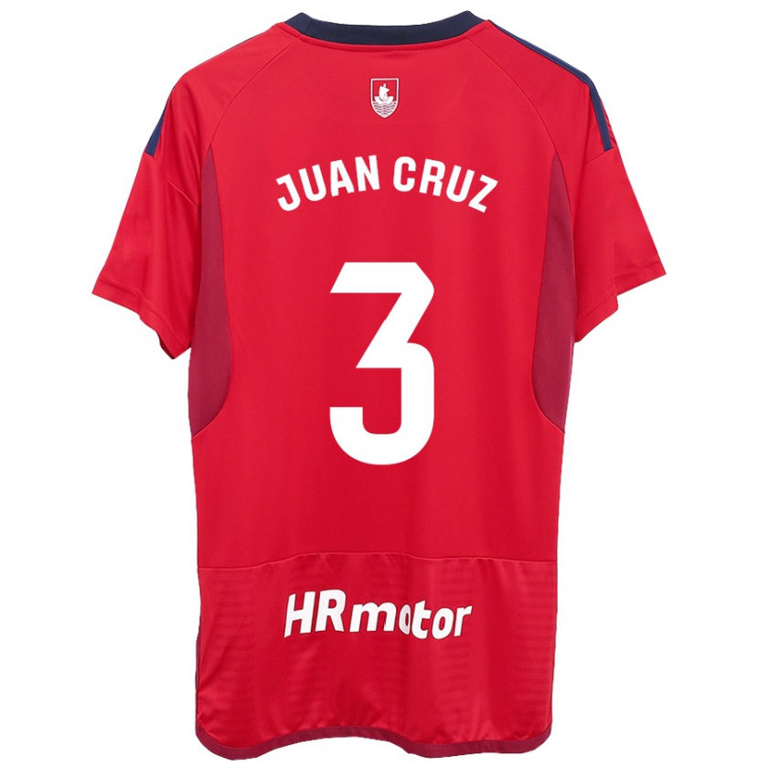 Kandiny Gyermek Juan Cruz #3 Piros Hazai Jersey 2023/24 Mez Póló Ing