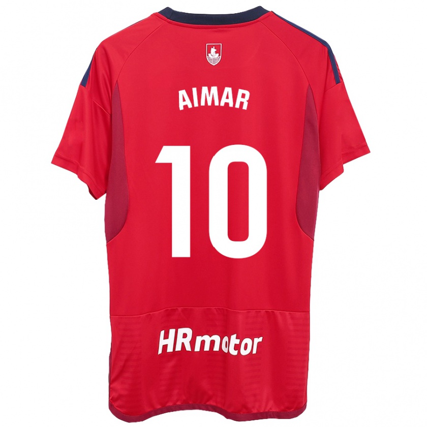 Kandiny Gyermek Aimar Oroz #10 Piros Hazai Jersey 2023/24 Mez Póló Ing