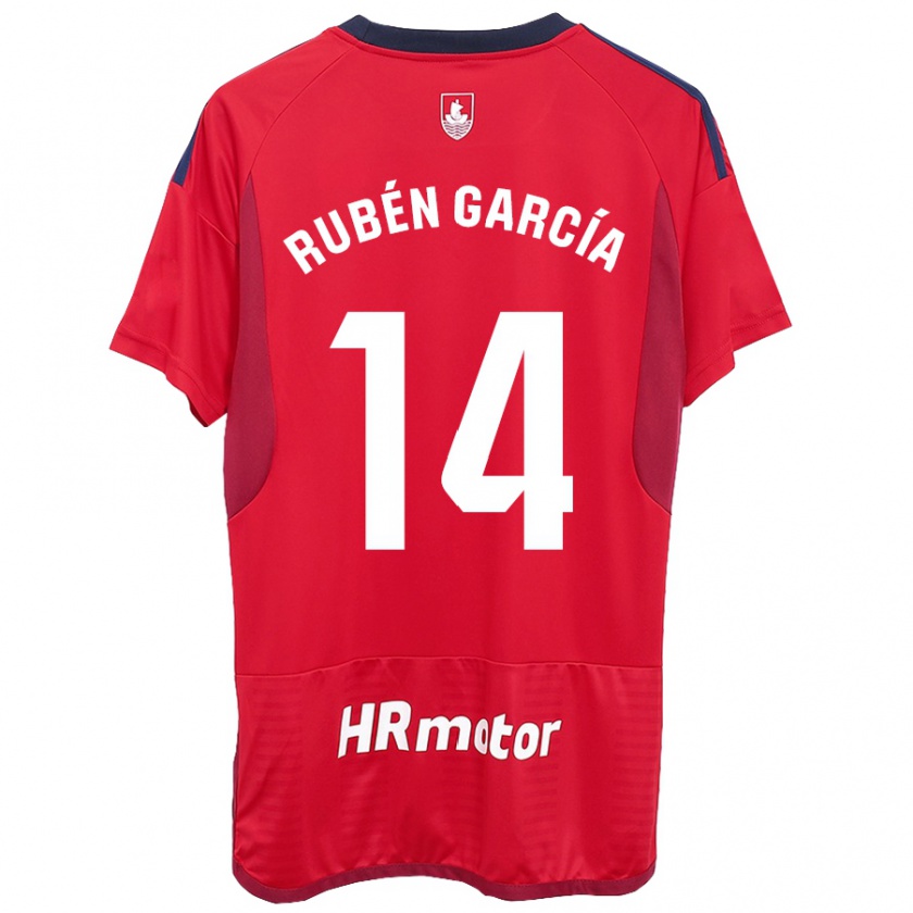 Kandiny Gyermek Rubén García #14 Piros Hazai Jersey 2023/24 Mez Póló Ing