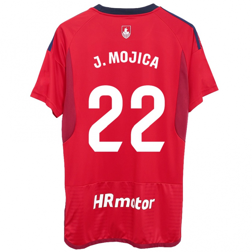 Kandiny Gyermek Johan Mojica #22 Piros Hazai Jersey 2023/24 Mez Póló Ing