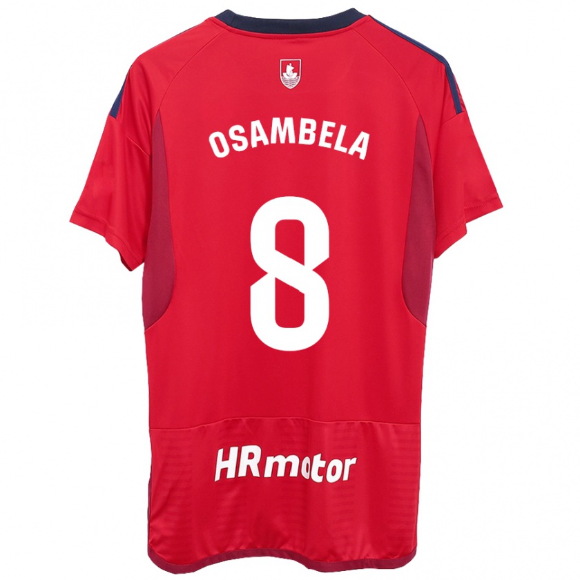 Kandiny Gyermek Asier Osambela #8 Piros Hazai Jersey 2023/24 Mez Póló Ing