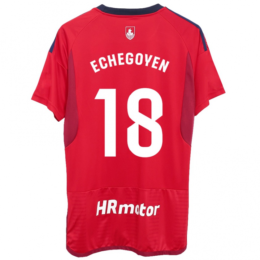 Kandiny Gyermek Mauro Echegoyen #18 Piros Hazai Jersey 2023/24 Mez Póló Ing