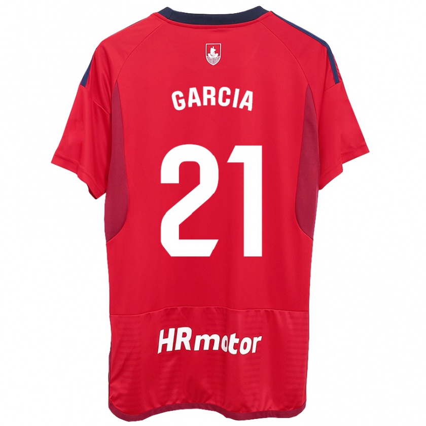 Kandiny Gyermek Jon García #21 Piros Hazai Jersey 2023/24 Mez Póló Ing