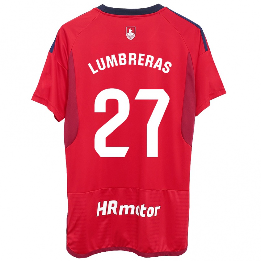 Kandiny Gyermek Carlos Lumbreras #27 Piros Hazai Jersey 2023/24 Mez Póló Ing