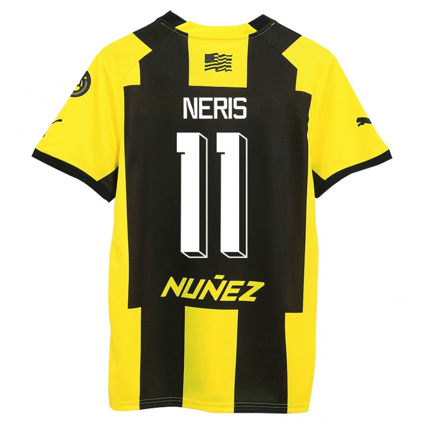 Kandiny Gyermek José Neris #11 Sárga Fekete Hazai Jersey 2023/24 Mez Póló Ing