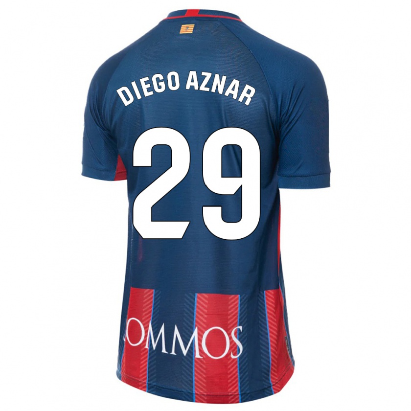 Kandiny Gyermek Diego Aznar #29 Haditengerészet Hazai Jersey 2023/24 Mez Póló Ing