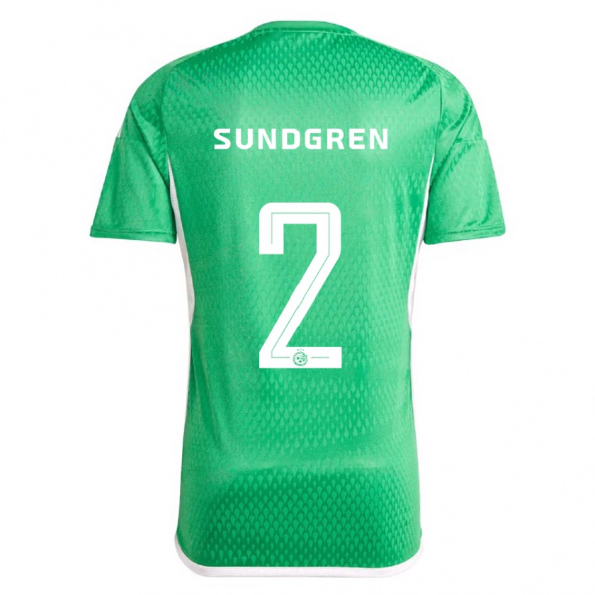 Kandiny Gyermek Daniel Sundgren #2 Fehér Kék Hazai Jersey 2023/24 Mez Póló Ing