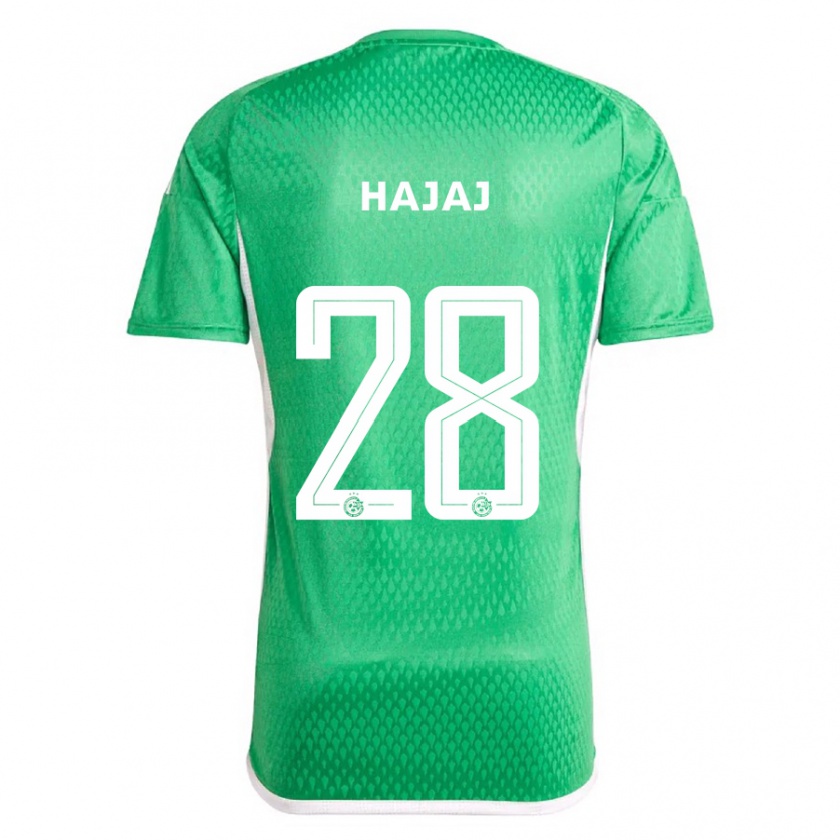 Kandiny Gyermek Ilay Hajaj #28 Fehér Kék Hazai Jersey 2023/24 Mez Póló Ing