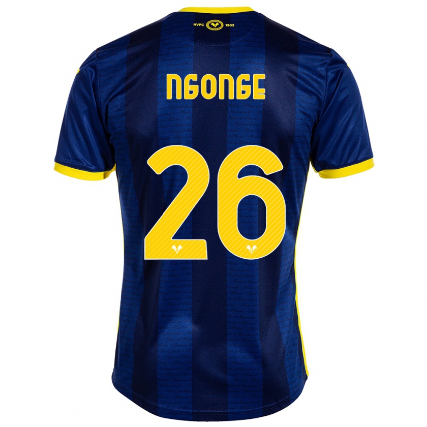 Kandiny Gyermek Cyril Ngonge #26 Haditengerészet Hazai Jersey 2023/24 Mez Póló Ing