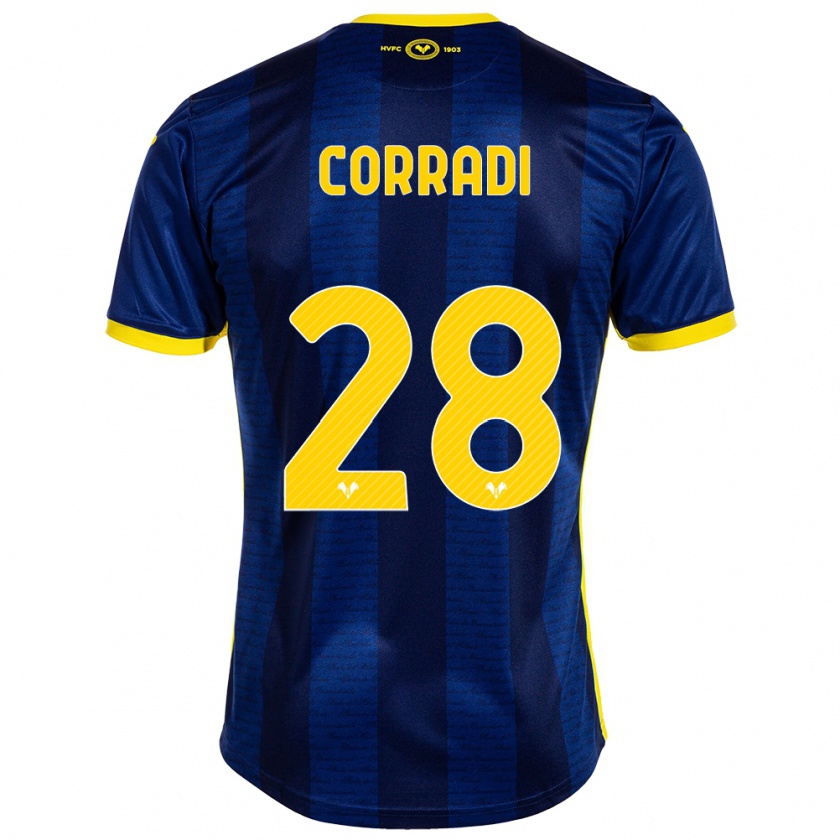 Kandiny Gyermek Christian Corradi #28 Haditengerészet Hazai Jersey 2023/24 Mez Póló Ing