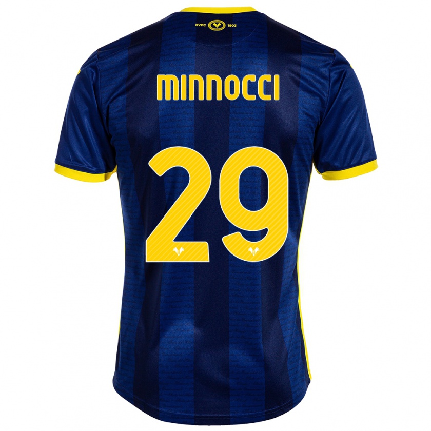 Kandiny Gyermek Valerio Minnocci #29 Haditengerészet Hazai Jersey 2023/24 Mez Póló Ing