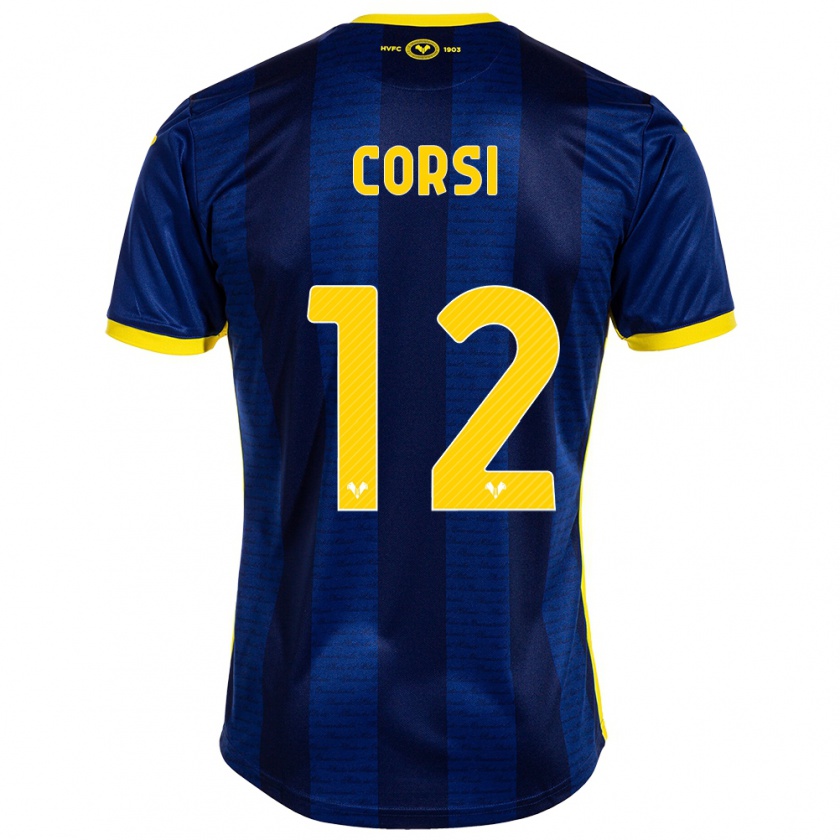 Kandiny Gyermek Sara Corsi #12 Haditengerészet Hazai Jersey 2023/24 Mez Póló Ing