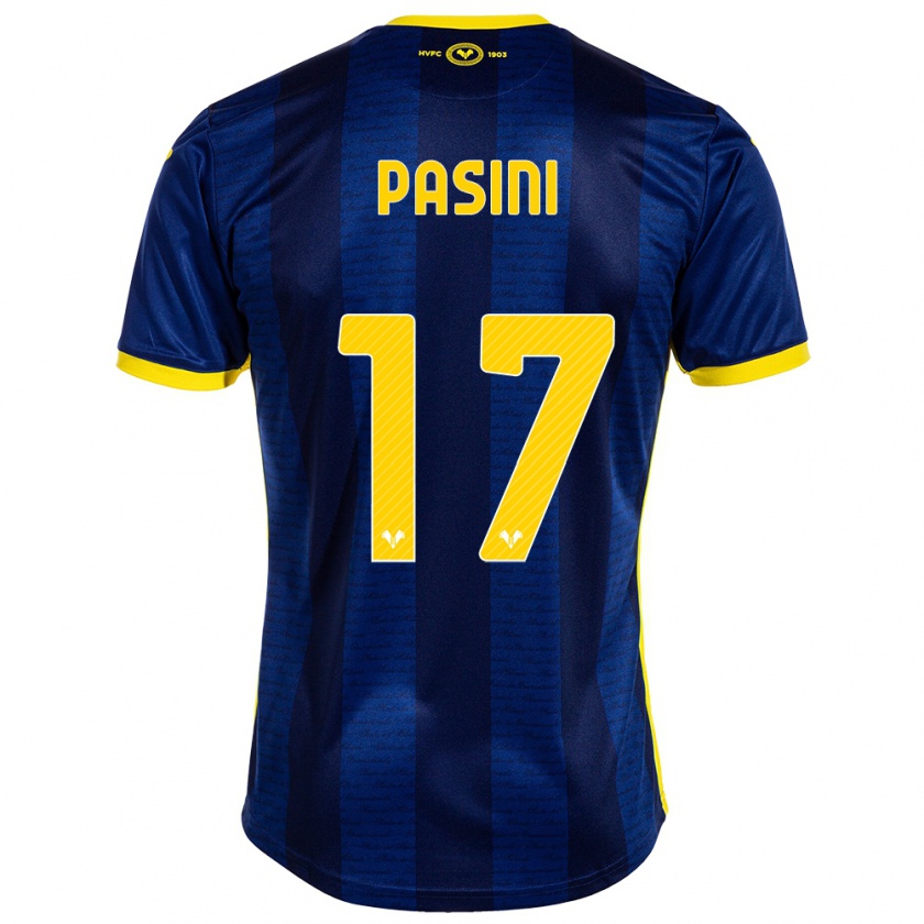 Kandiny Gyermek Veronica Pasini #17 Haditengerészet Hazai Jersey 2023/24 Mez Póló Ing