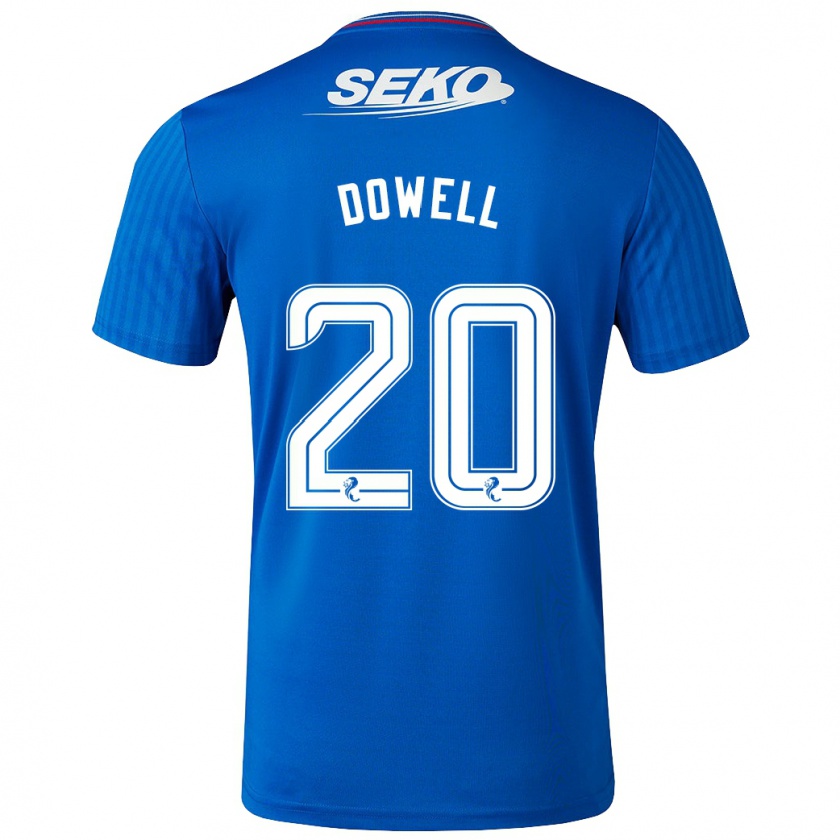 Kandiny Gyermek Kieran Dowell #20 Kék Hazai Jersey 2023/24 Mez Póló Ing