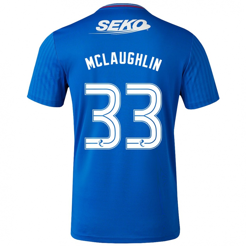 Kandiny Gyermek Jon Mclaughlin #33 Kék Hazai Jersey 2023/24 Mez Póló Ing