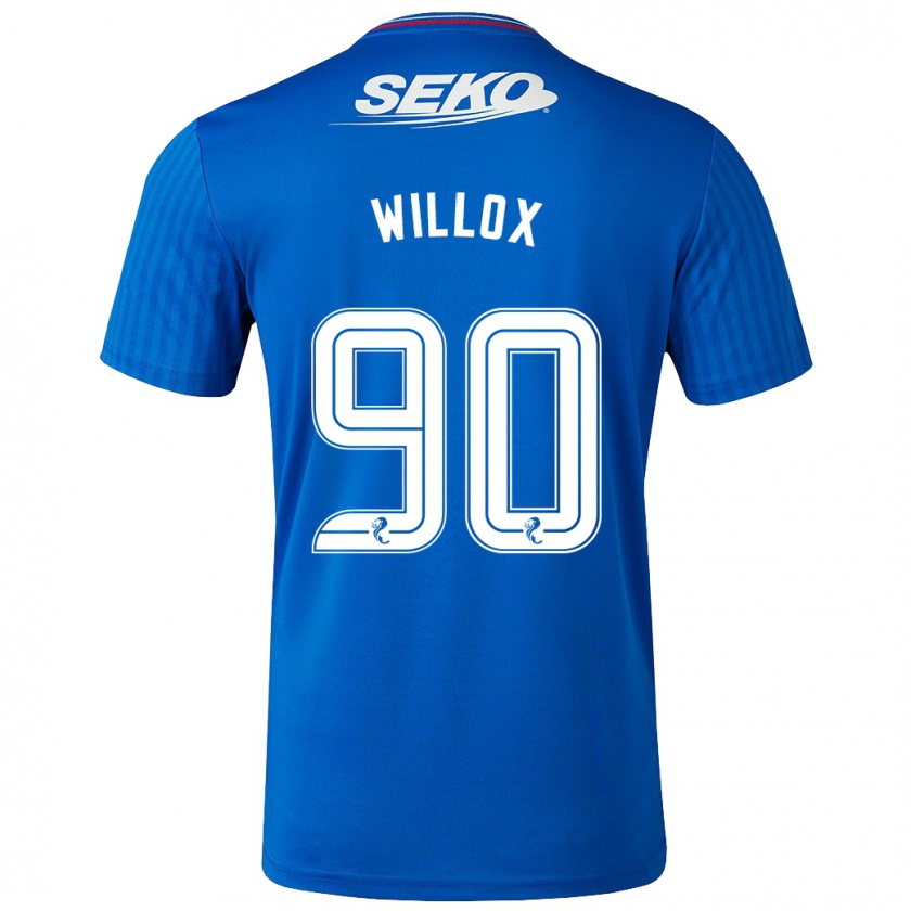 Kandiny Gyermek Kieron Willox #90 Kék Hazai Jersey 2023/24 Mez Póló Ing