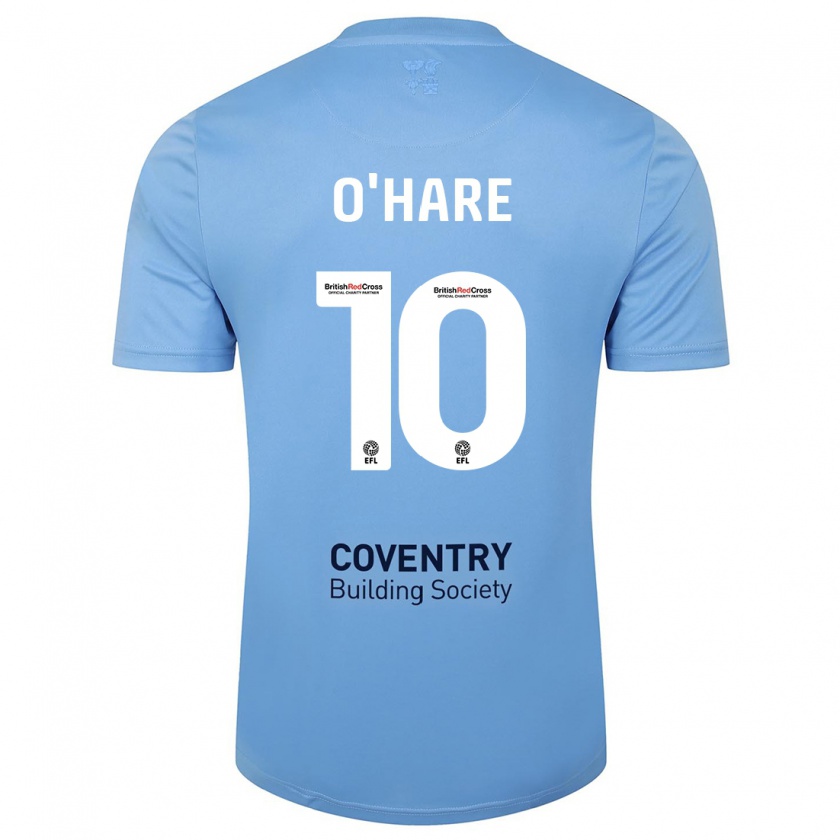 Kandiny Gyermek Callum O'hare #10 Égszínkék Hazai Jersey 2023/24 Mez Póló Ing