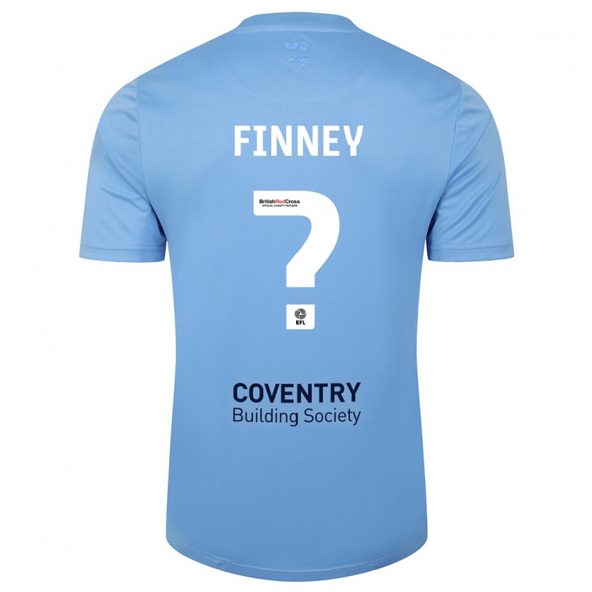 Kandiny Gyermek Charlie Finney #0 Égszínkék Hazai Jersey 2023/24 Mez Póló Ing