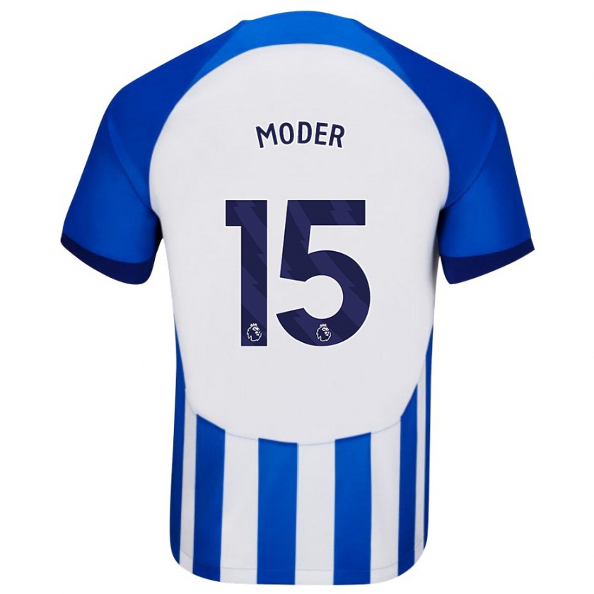 Kandiny Gyermek Jakub Moder #15 Kék Hazai Jersey 2023/24 Mez Póló Ing