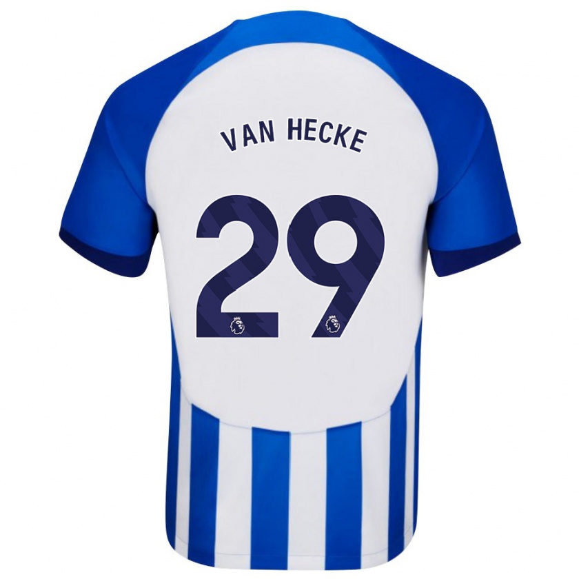 Kandiny Gyermek Jan Paul Van Hecke #29 Kék Hazai Jersey 2023/24 Mez Póló Ing