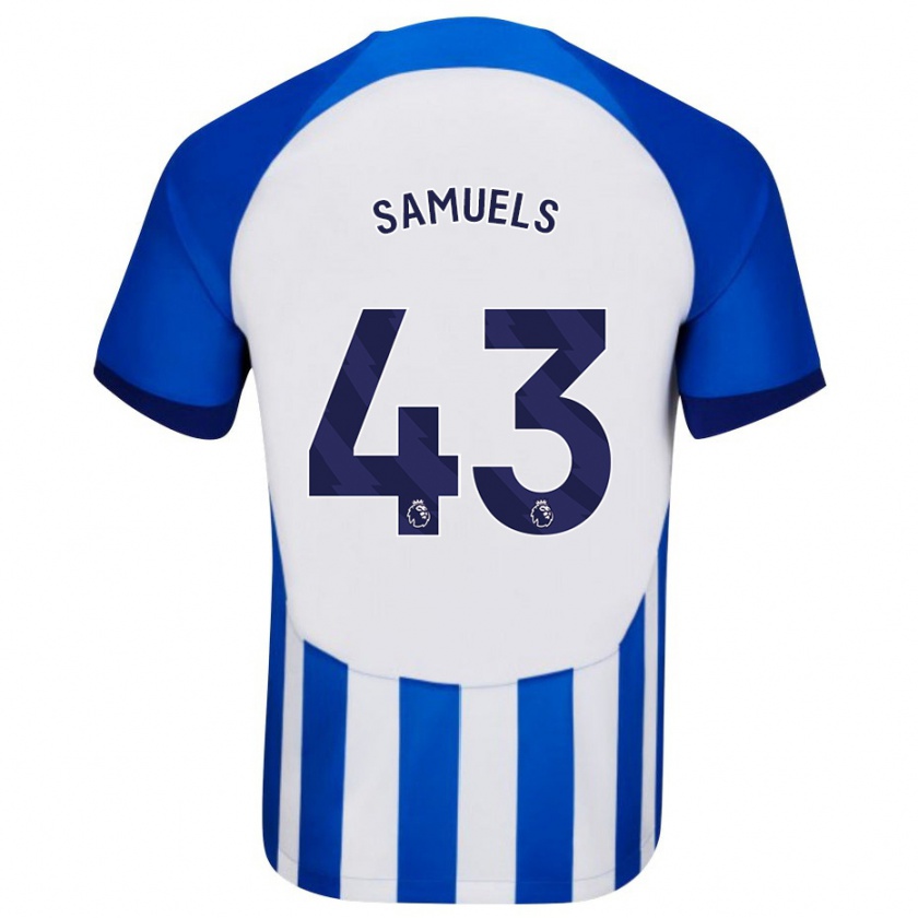 Kandiny Gyermek Imari Samuels #43 Kék Hazai Jersey 2023/24 Mez Póló Ing