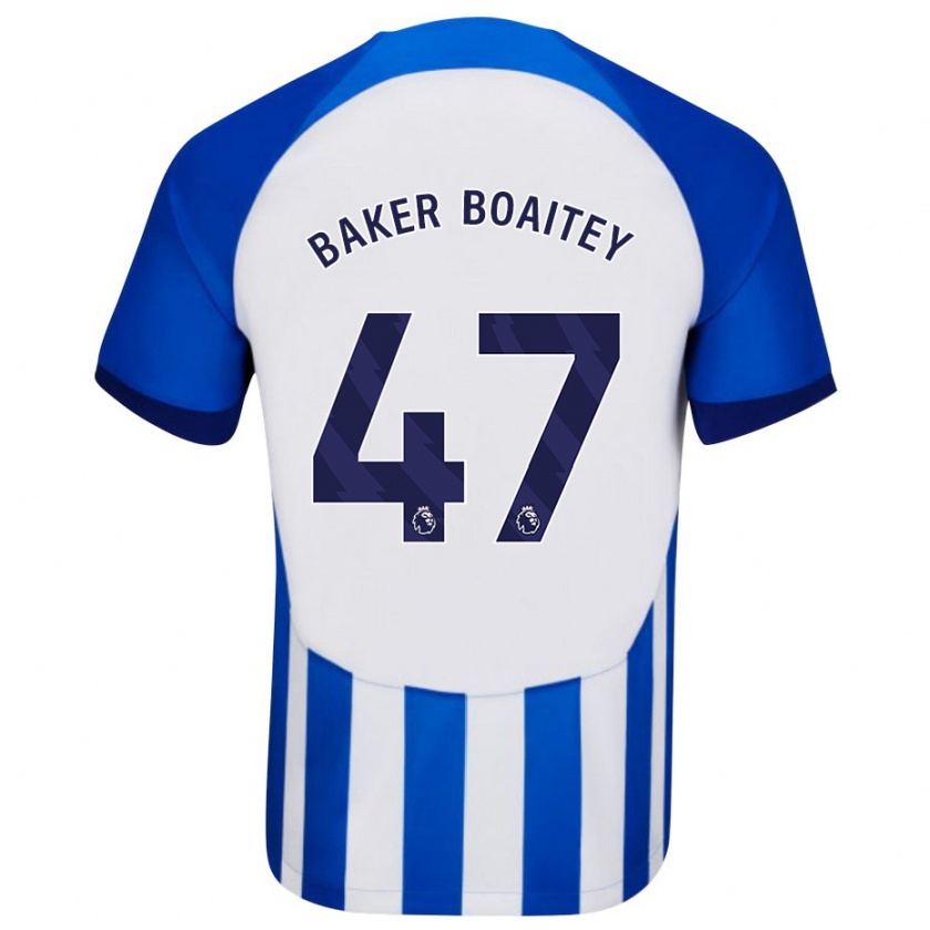 Kandiny Gyermek Benicio Baker-Boaitey #47 Kék Hazai Jersey 2023/24 Mez Póló Ing